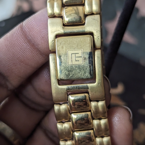 2PCS‼️💥SAPPHIRE💎💯PIERRE BALMAIN SAPPHIRE CRYSTAL SS/WR WATCH WITH CUFF LINKS - Picture 5 of 12